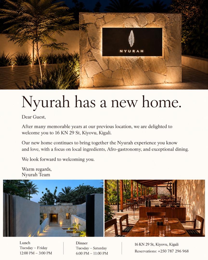 Nyurah’s illuminated feather sign set into natural stone at the new entrance